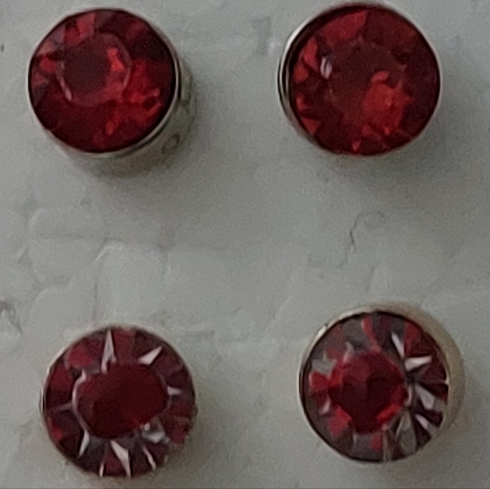 Red Stud earrings
